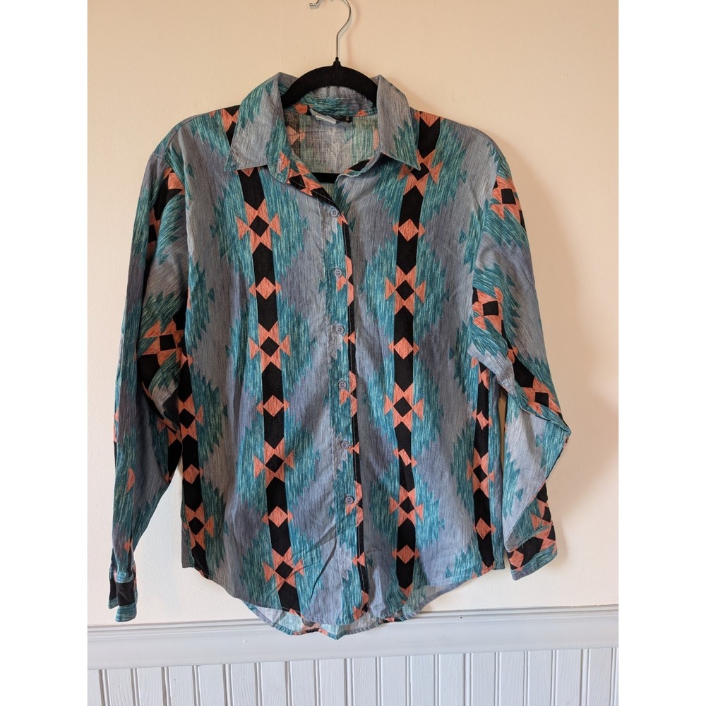Vintage Brooks & Dunn Western Shirt Men Small Aztec Southwest 90s Country RARE